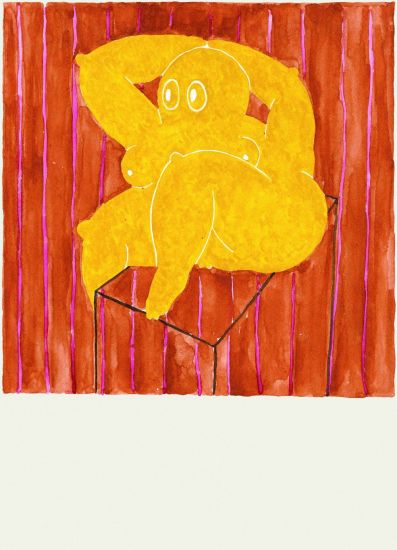 Fat Boy - Balthasar, 2022, acquerello su carta, cm 35,5 x 28